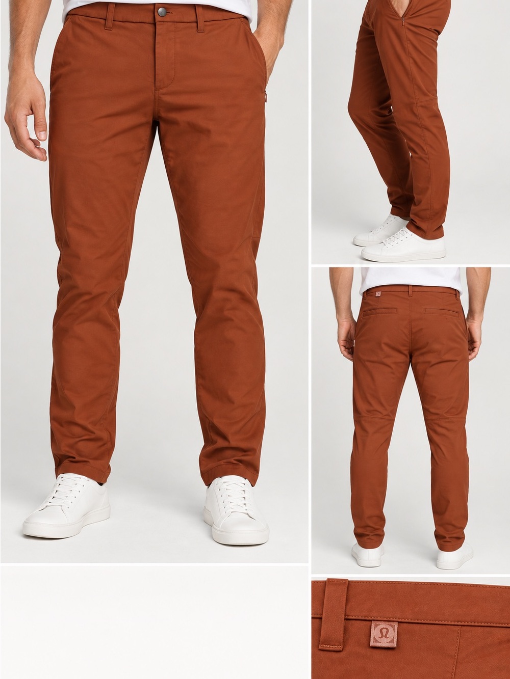 Lululemon Men’s Rust Brown Slim Fit Pants Chinos 32 Waist